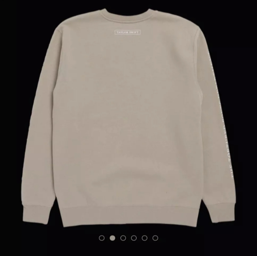 New Taylor Swift ttpd beige crewneck sweatshirt size small - Picture 6 of 12
